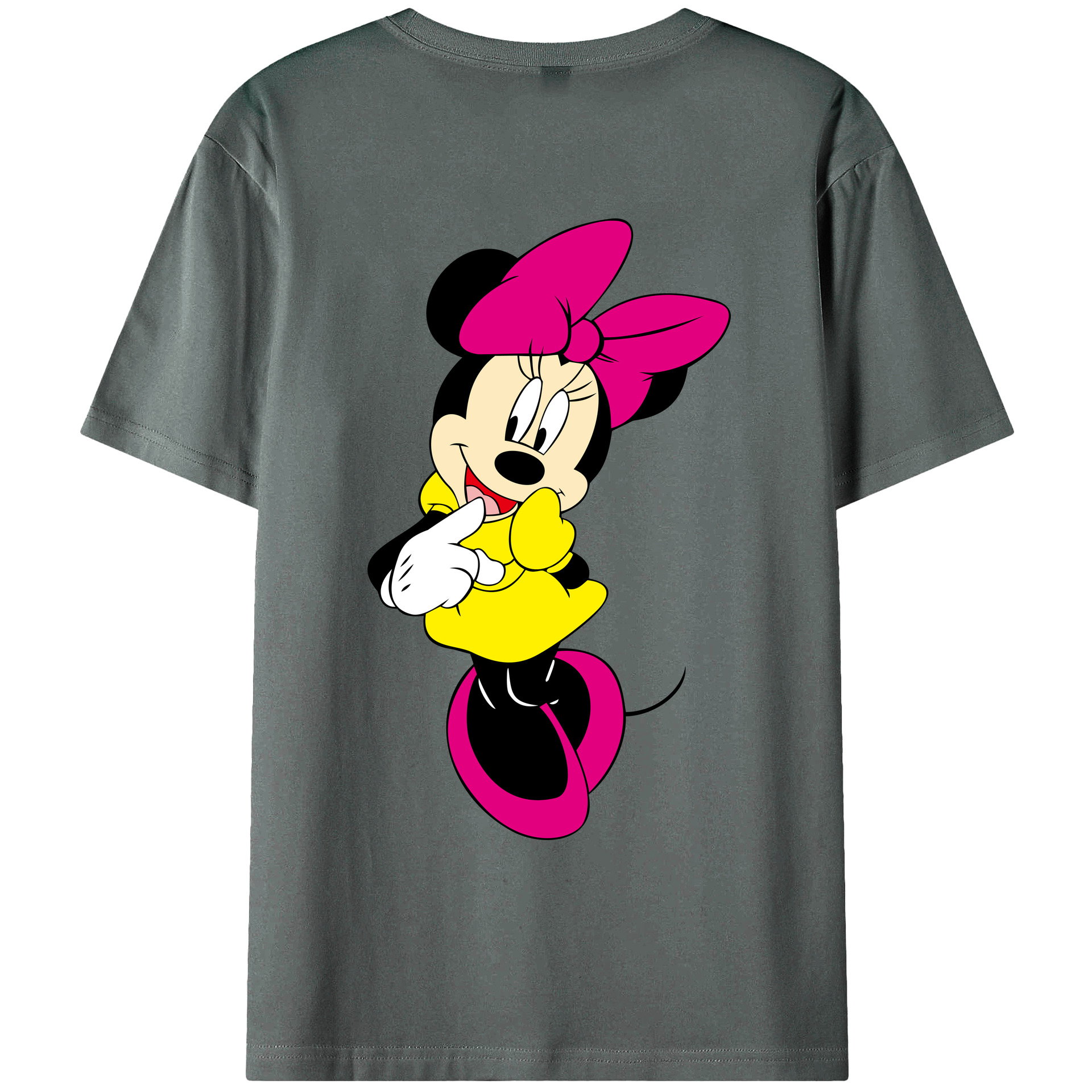 ミッキーマウス Mickey Mouse 綿100％ メンズ半袖Tシャツ（バックプリント） 通気性